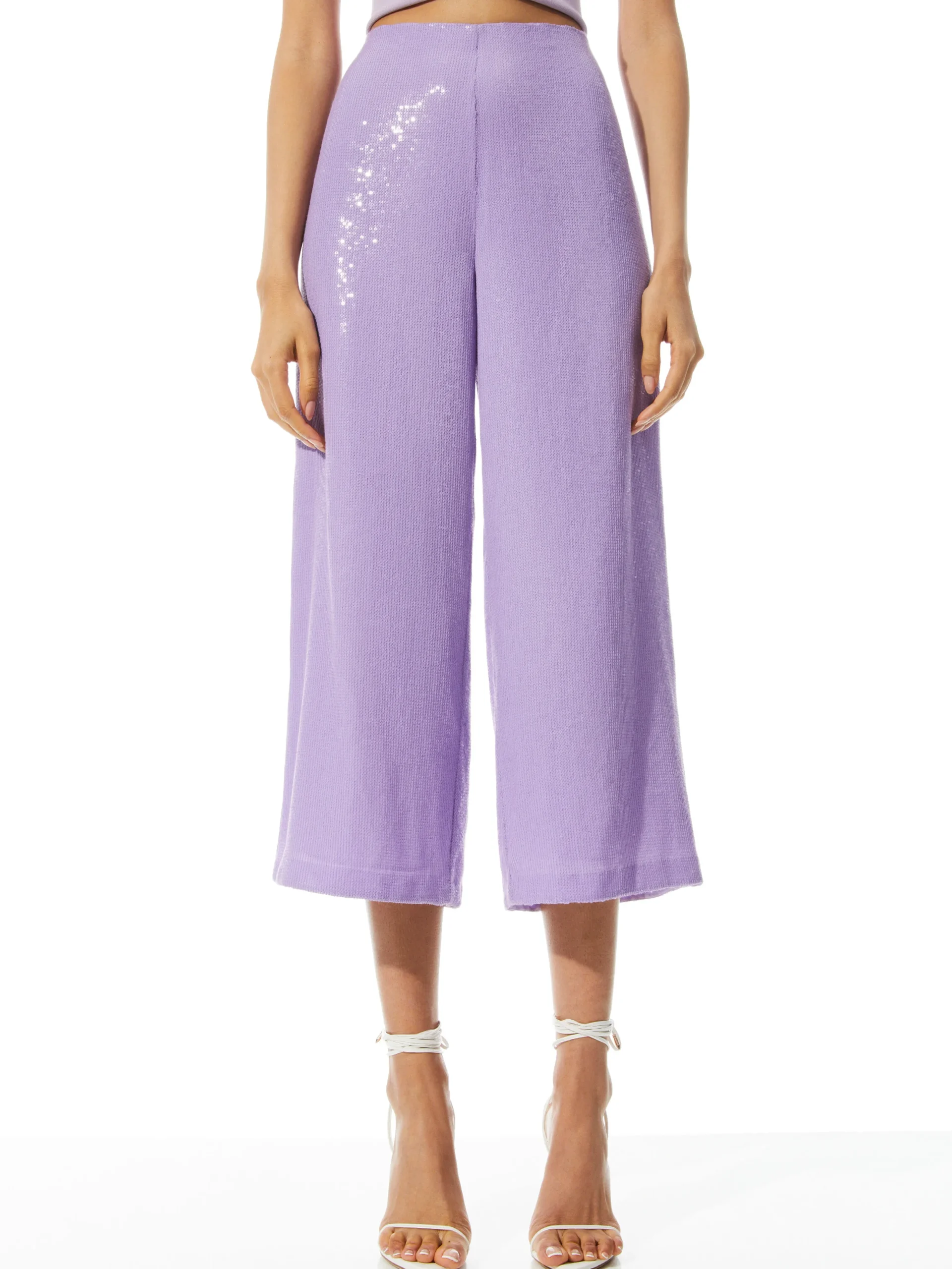 ELBA SEQUIN HIGH WAISTED ANKLE PANT