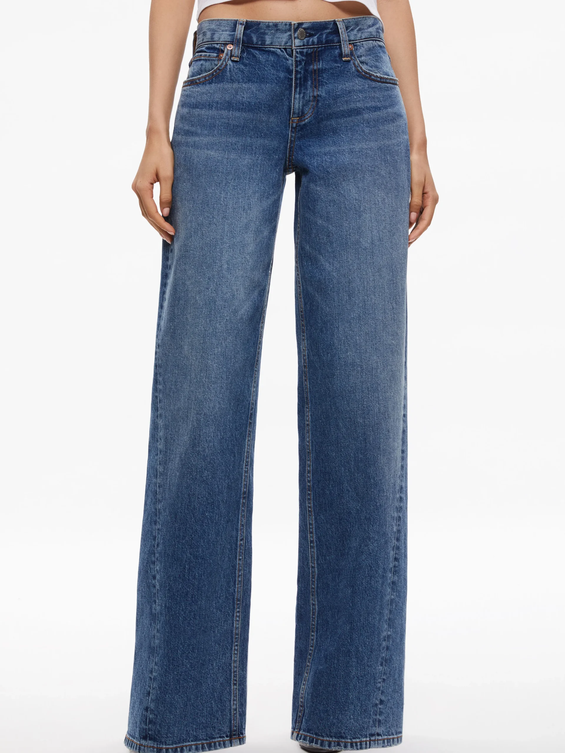 ERNIE LOW RISE BUCKLE BACK JEAN
