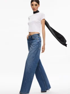 ERNIE LOW RISE BUCKLE BACK JEAN