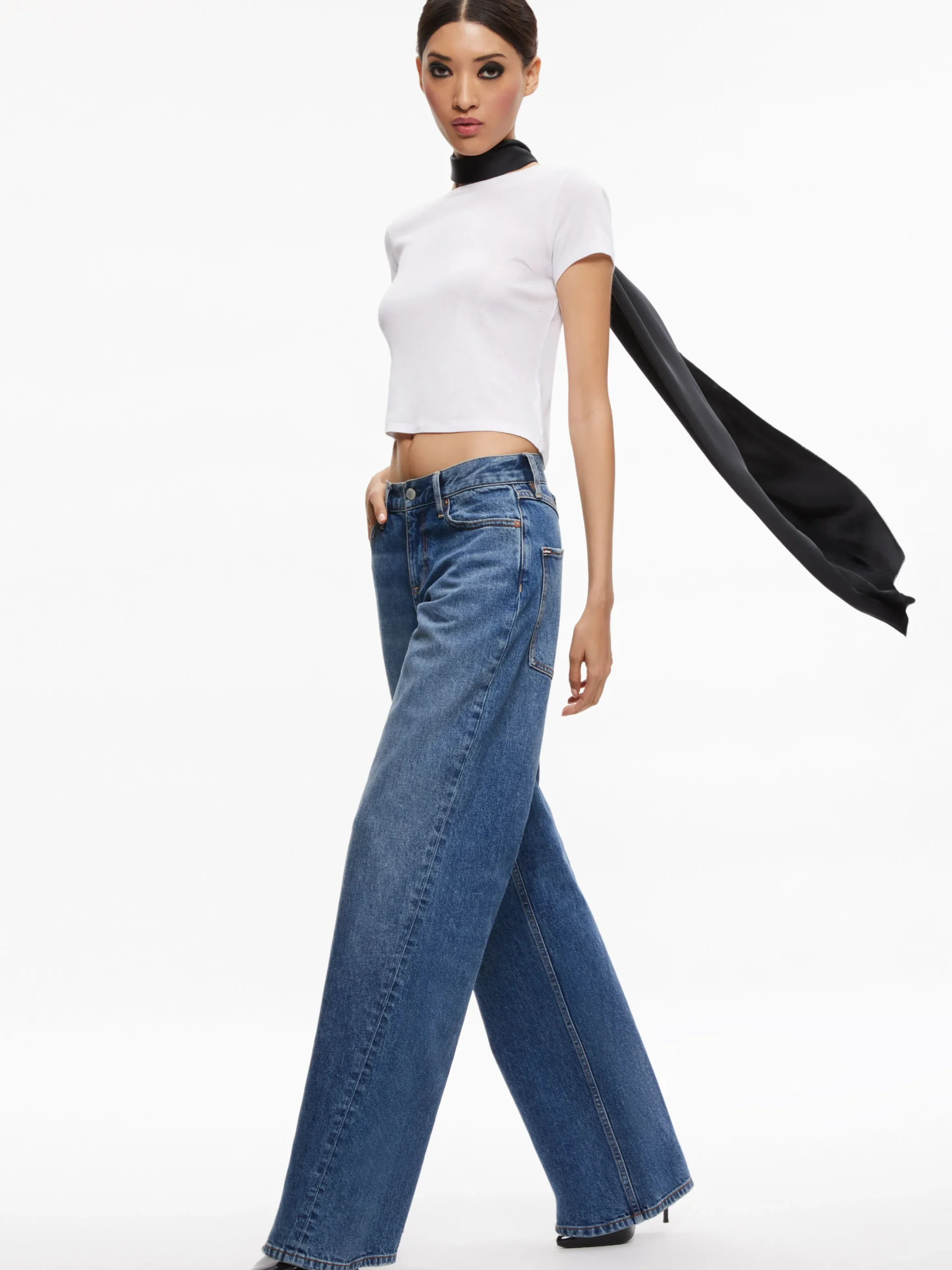 ERNIE LOW RISE BUCKLE BACK JEAN