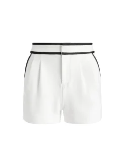 ESTA PLEATED CONTRAST TRIM SHORT