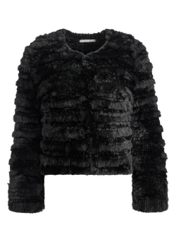 FAWN FAUX FUR TEXTURED JACKET
