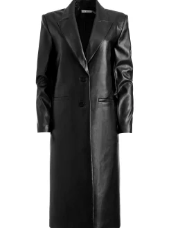 FIERRO VEGAN LEATHER LONG BLAZER