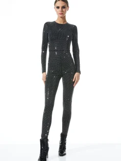 FREDDIE CREWNECK EMBELLISHED CATSUIT