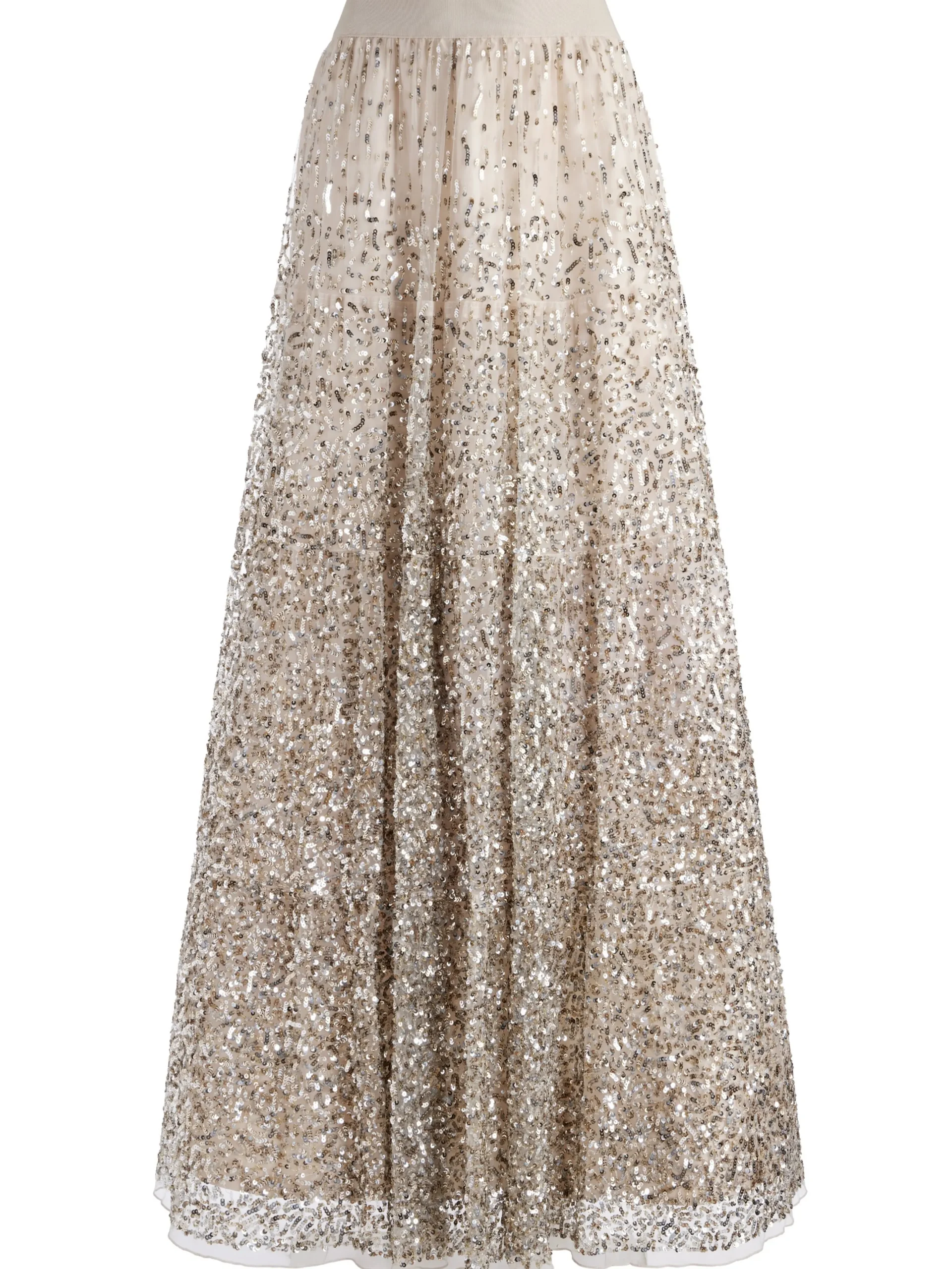 GATZ EMBELLISHED HIGH NECK TOP + CATRINA EMBELLISHED GOWN MAXI SKIRT