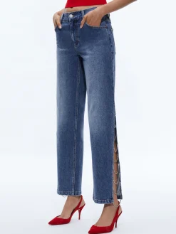 GAYLE EMBELLISHED SIDE JEAN