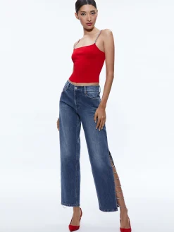 GAYLE EMBELLISHED SIDE JEAN