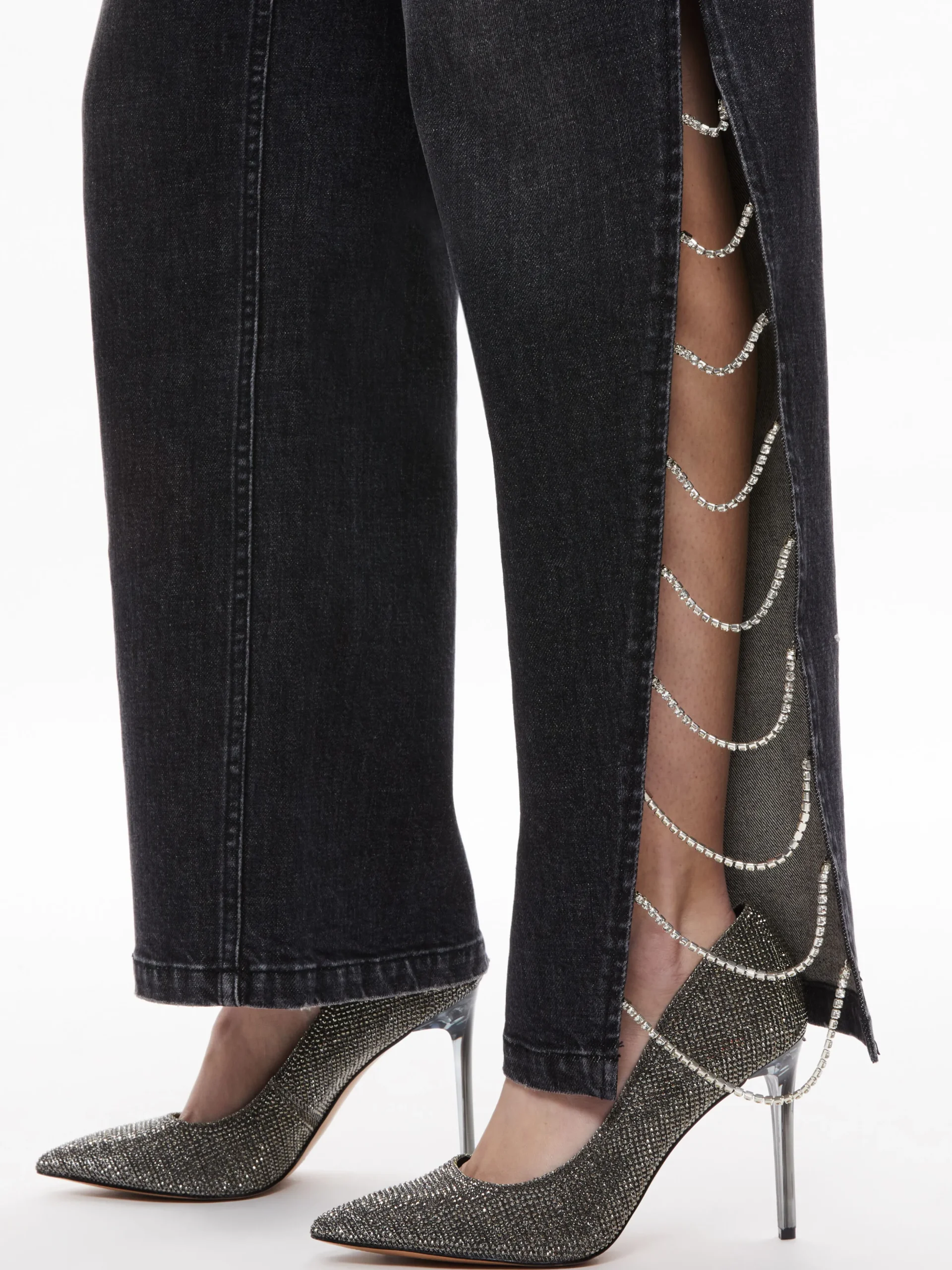 GAYLE EMBELLISHED SIDE JEAN