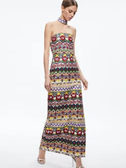 GEORGIE CHOKER STRAPLESS GOWN