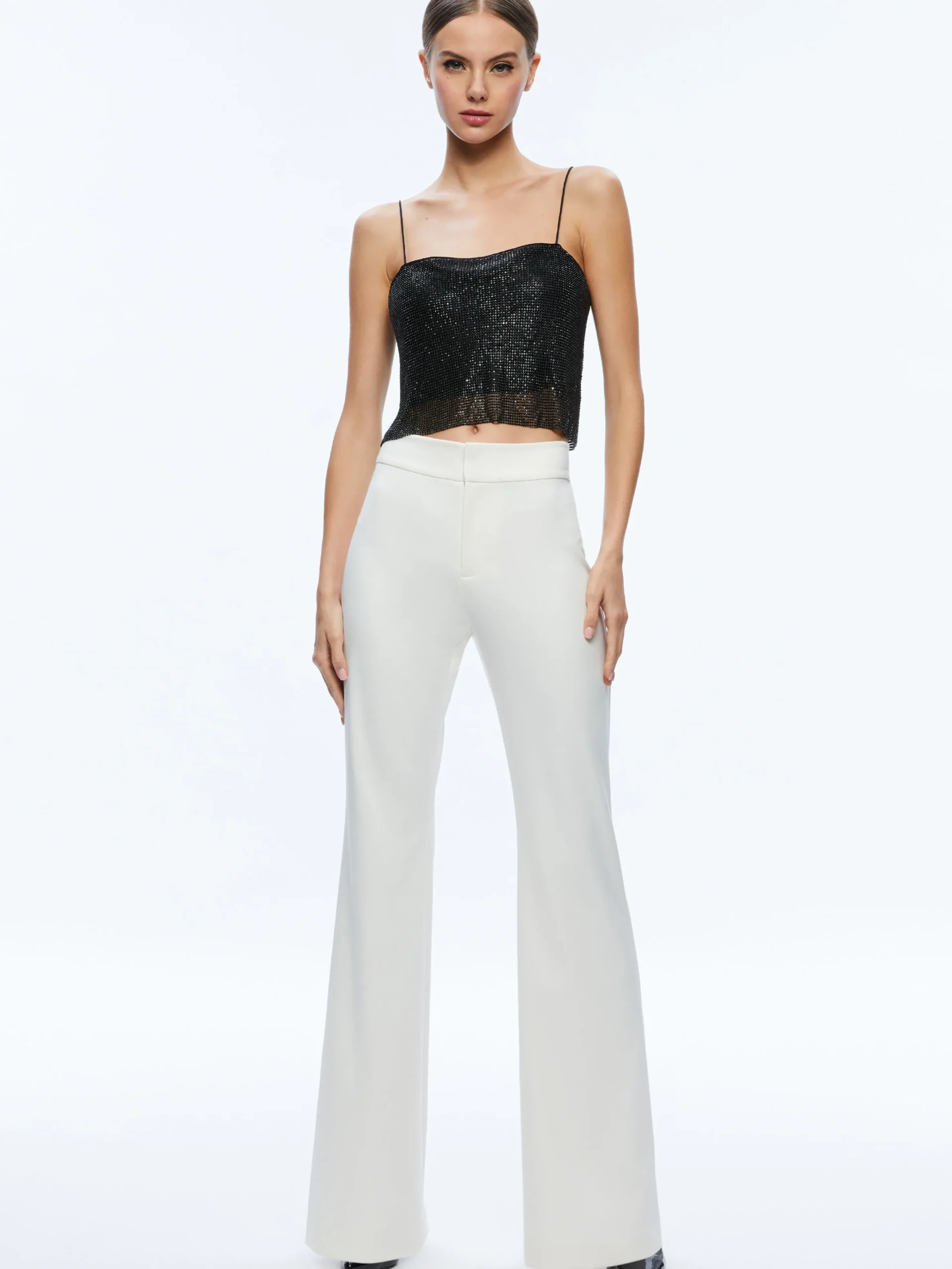 GRAZI EMBELLISHED SPAGHETTI STRAP TOP
