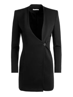 GUENDA CURVED NECKLINE BLAZER DRESS