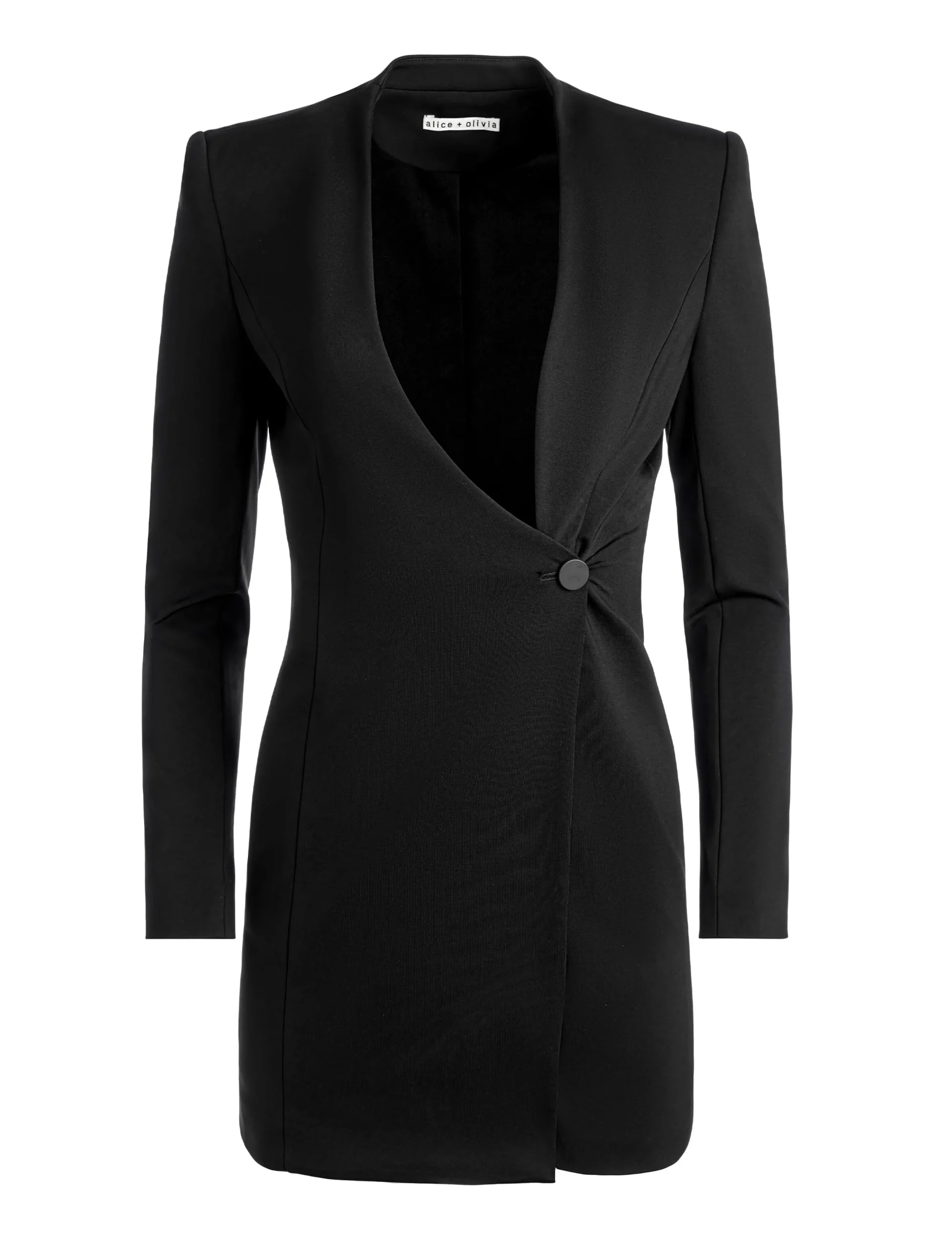 GUENDA CURVED NECKLINE BLAZER DRESS