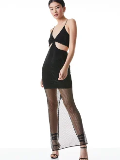 HAVANA EMBELLISHED CUT OUT DRESS
