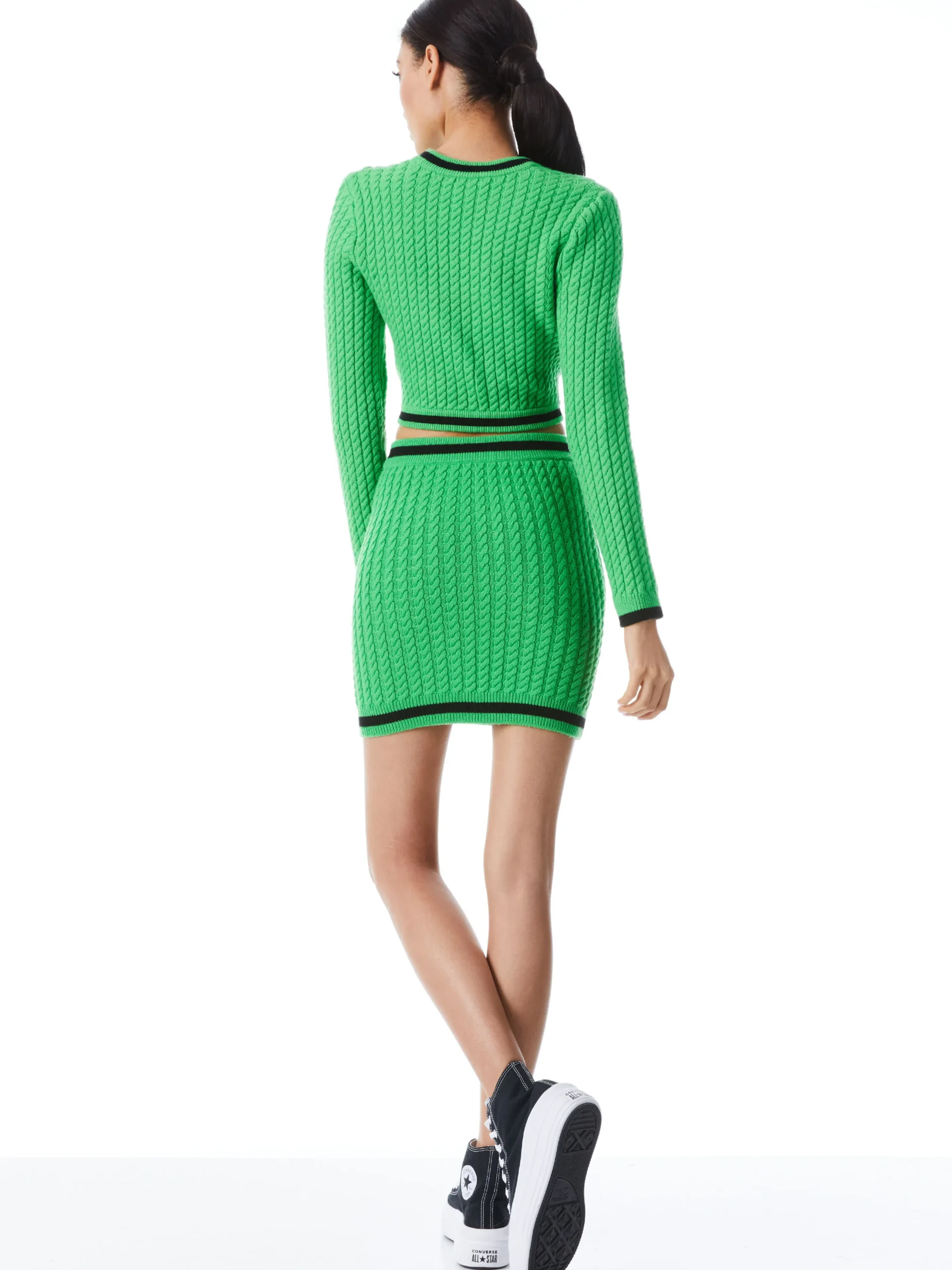 INGRID CABLE KNIT MINI SKIRT