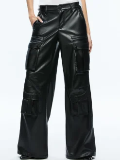 JOETTE VEGAN LEATHER CARGO PANT