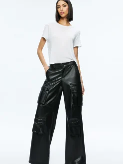 JOETTE VEGAN LEATHER CARGO PANT