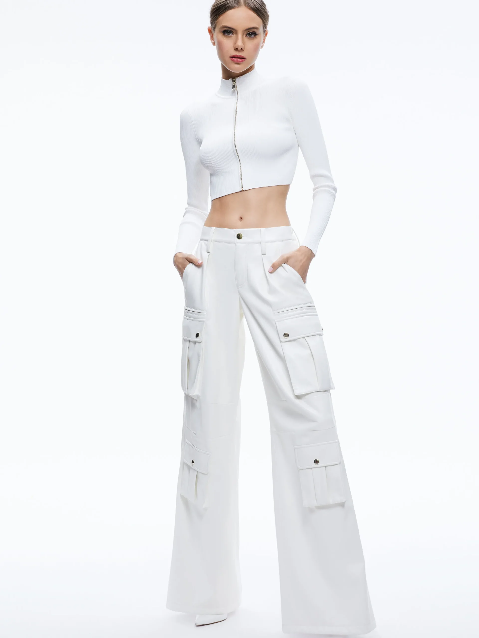 JOETTE VEGAN LEATHER CARGO PANT