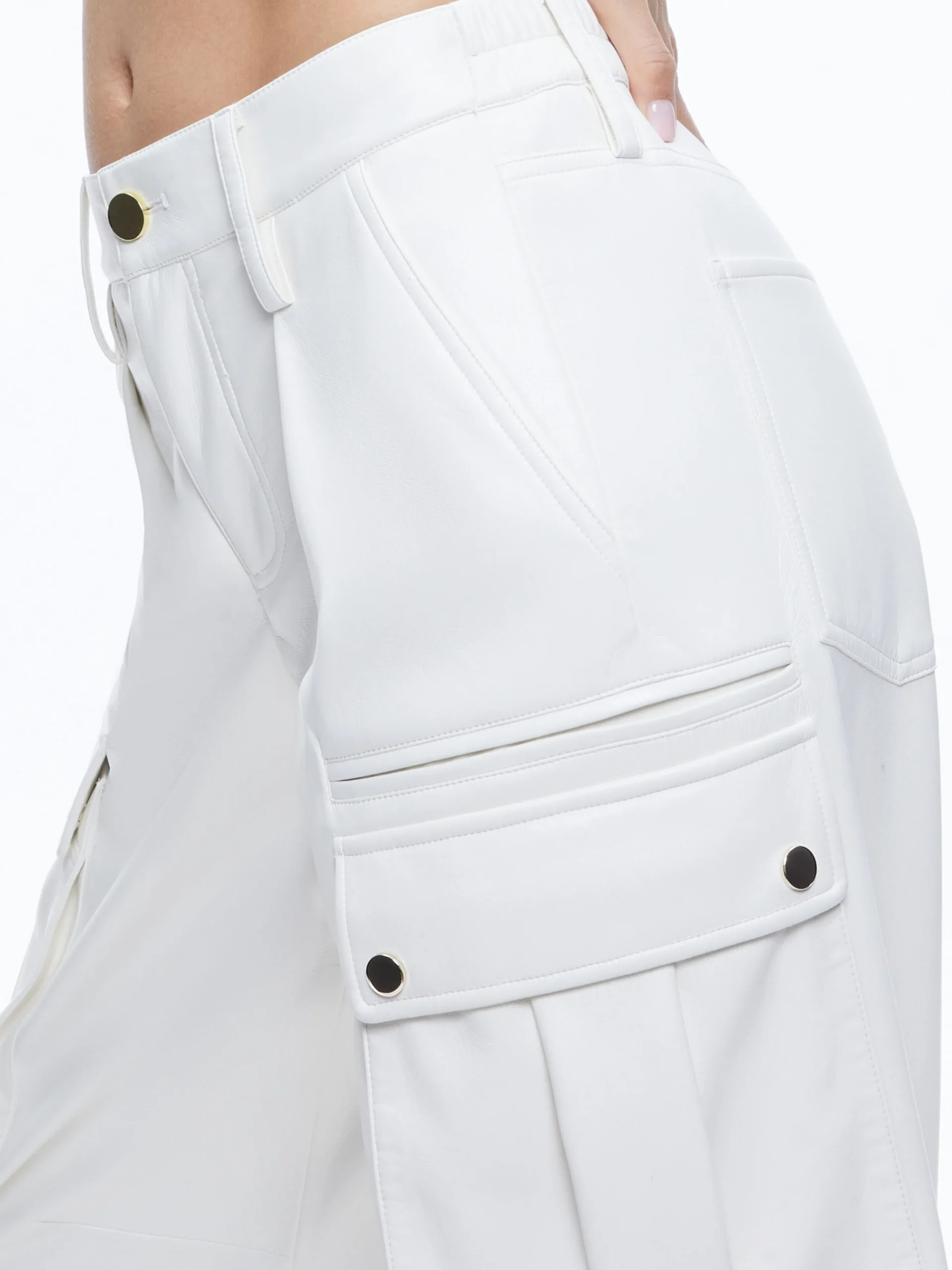 JOETTE VEGAN LEATHER CARGO PANT