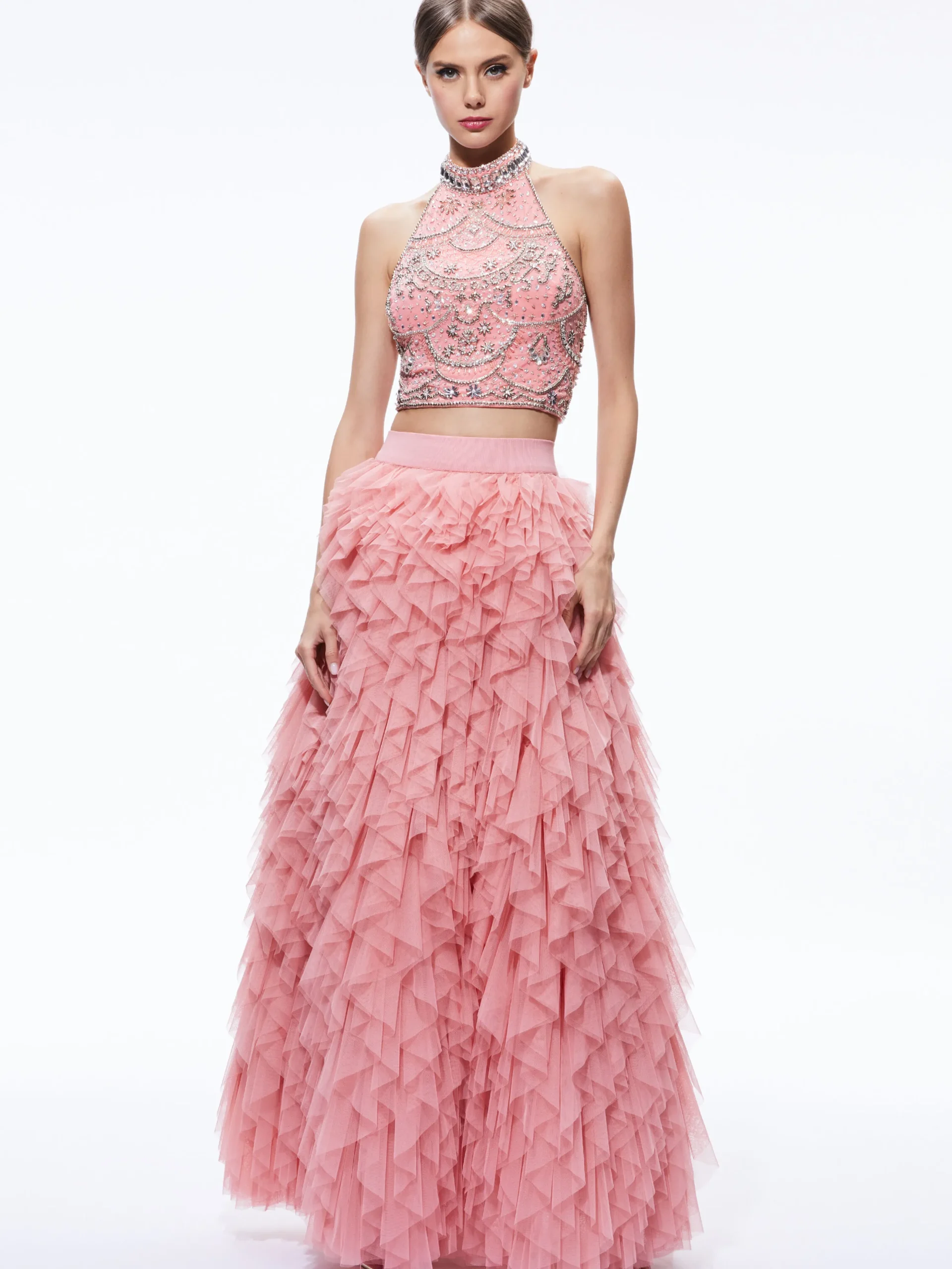 KAL RUFFLE GOWN SKIRT