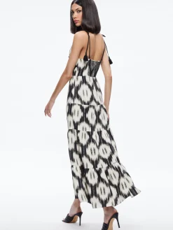 KATARA TWIST TOP TIERED MAXI DRESS