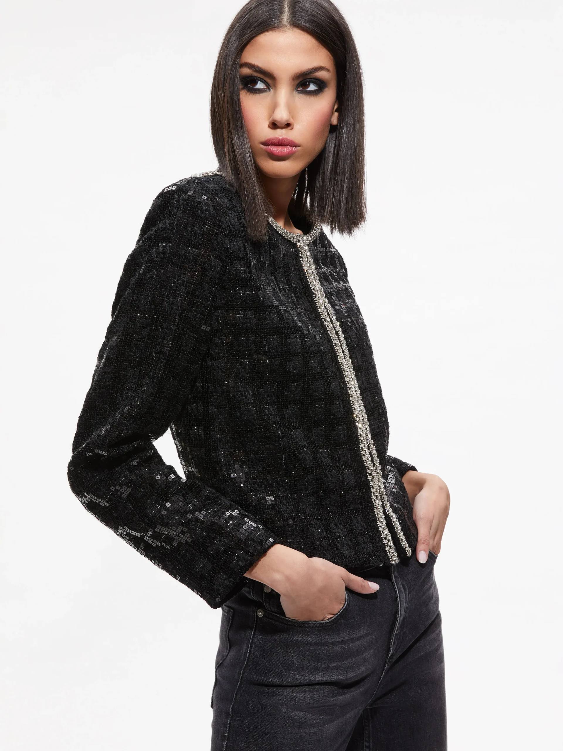 KIDMAN SEQUIN TWEED JACKET