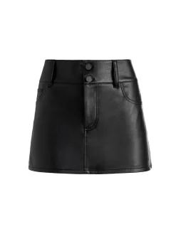 LAIKA LOW RISE VEGAN MINI SKIRT