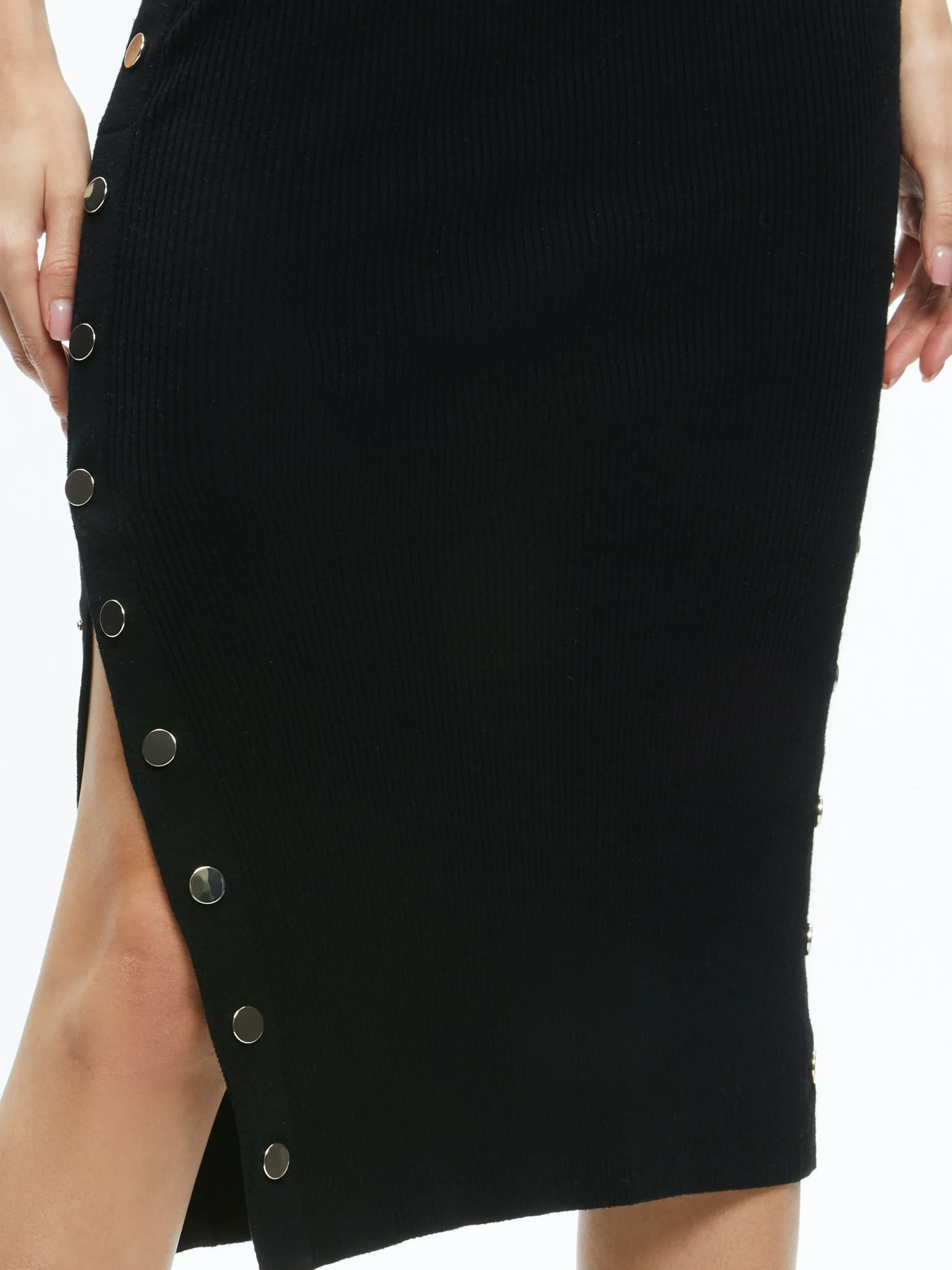 LALITA SIDE SNAP MIDI DRESS