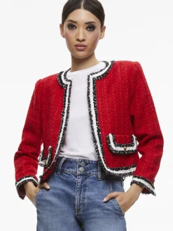 LANDON TWEED CROPPED JACKET + RUBI TWEED MINI SKIRT