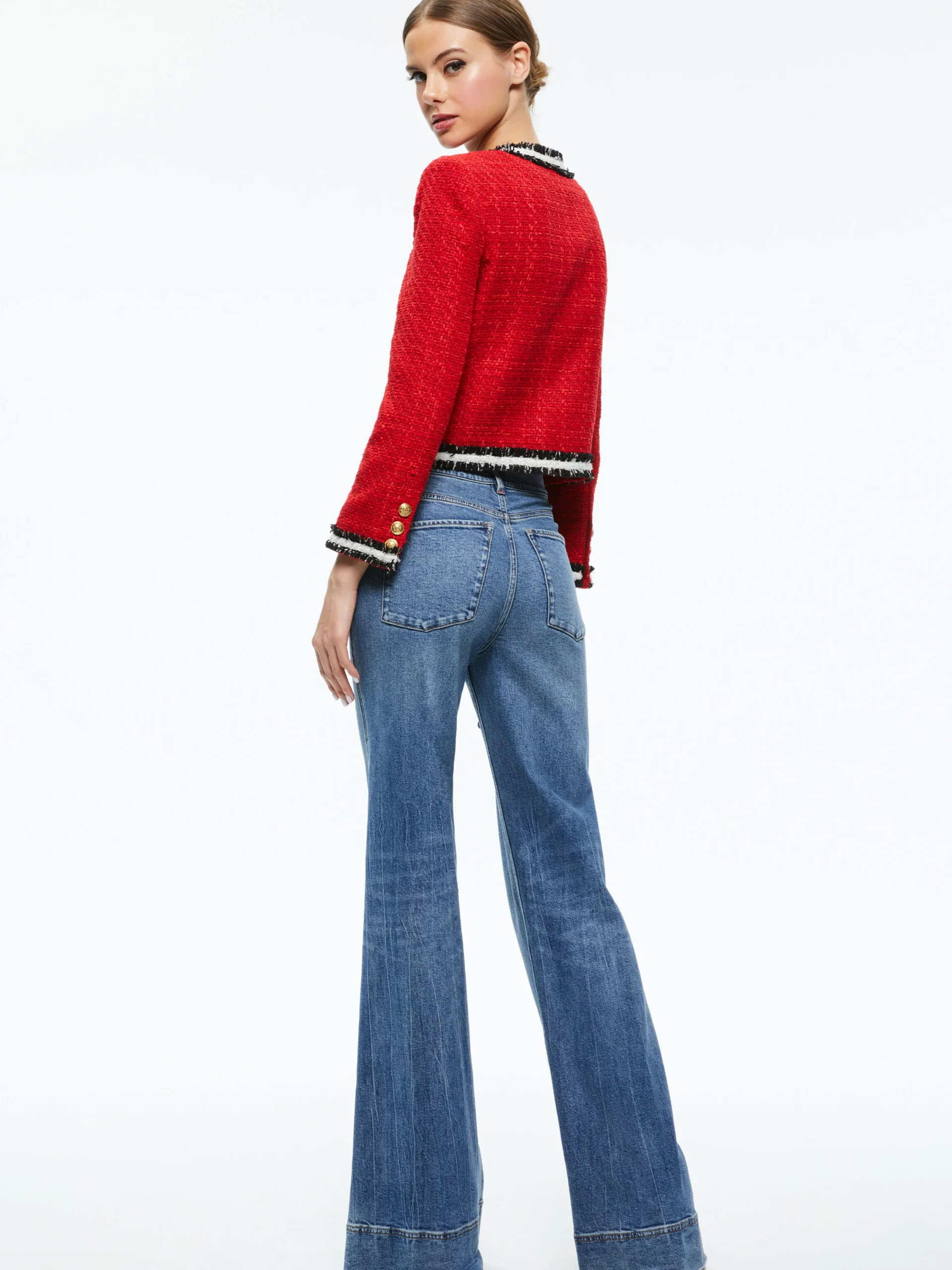 LANDON TWEED CROPPED JACKET + RUBI TWEED MINI SKIRT