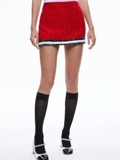 LANDON TWEED CROPPED JACKET + RUBI TWEED MINI SKIRT