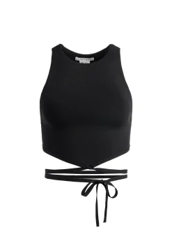 LATIA STRAPPY TIE WAIST KNIT TANK