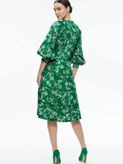 LAYLA TIERED RUFFLE MIDI DRESS