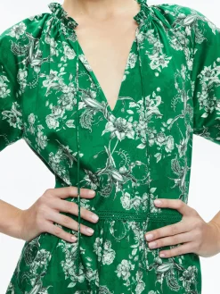 LAYLA TIERED RUFFLE MIDI DRESS