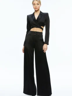 LEONE CROPPED WRAP BLAZER