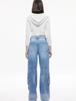 LIDELL CROPPED ZIP UP HOODIE