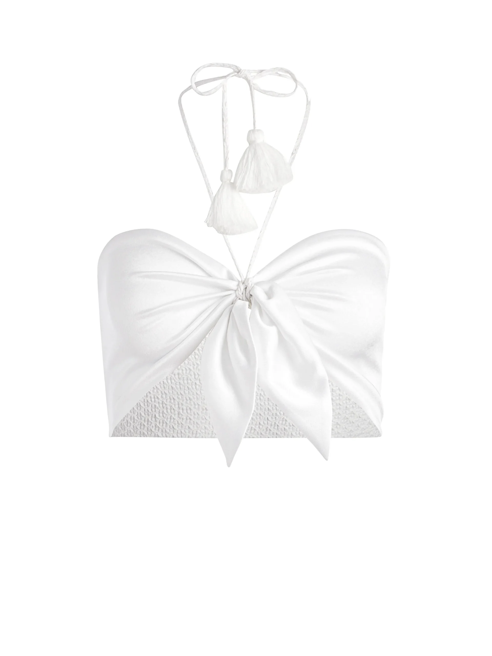 LIVIA TIE FRONT HALTER TOP