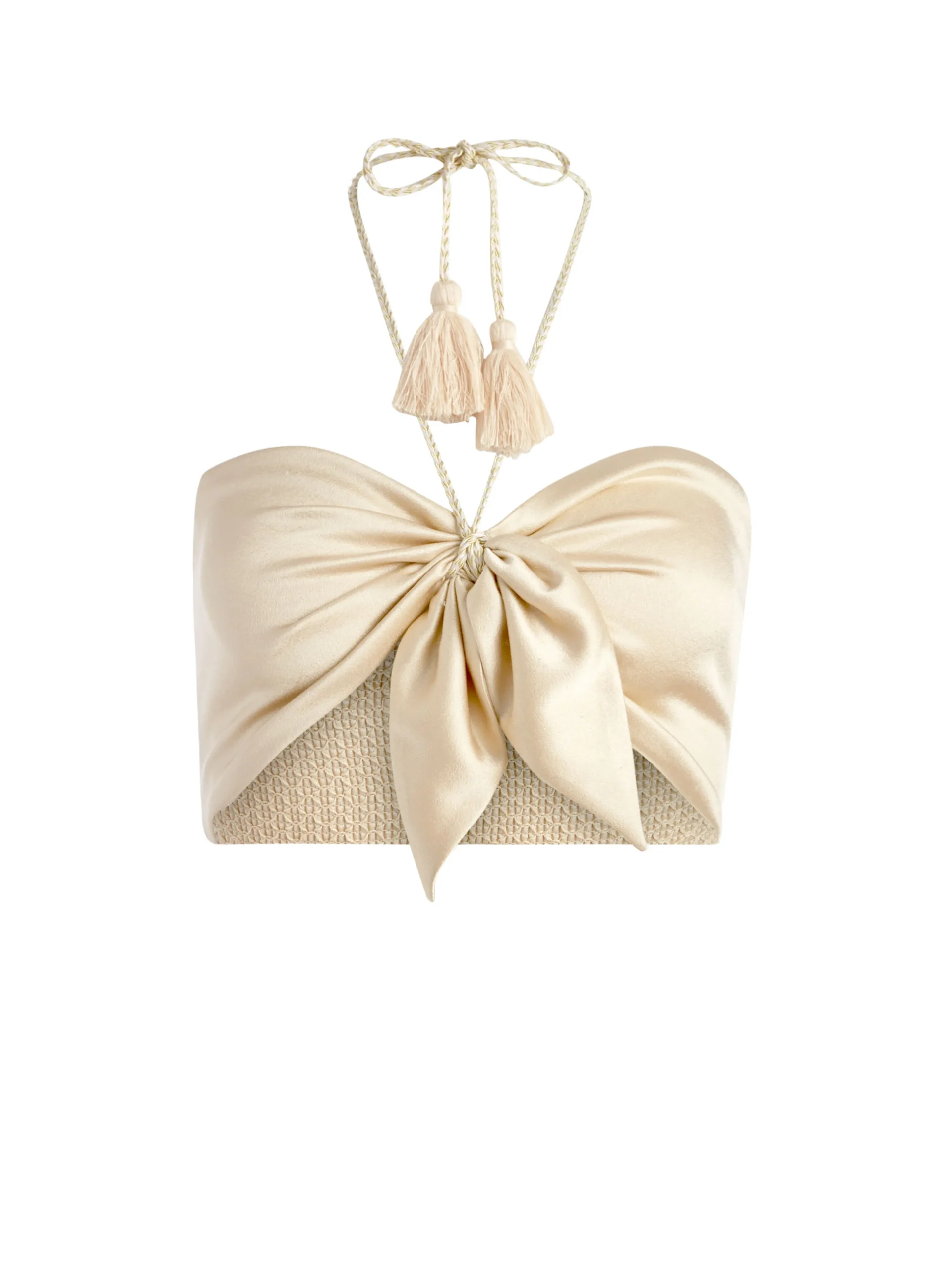 LIVIA TIE FRONT HALTER TOP
