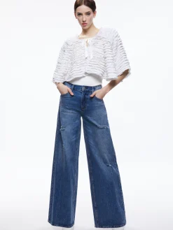 LOREE RUFFLE TIE FRONT CROPPED JACKET