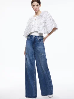 LOREE RUFFLE TIE FRONT CROPPED JACKET