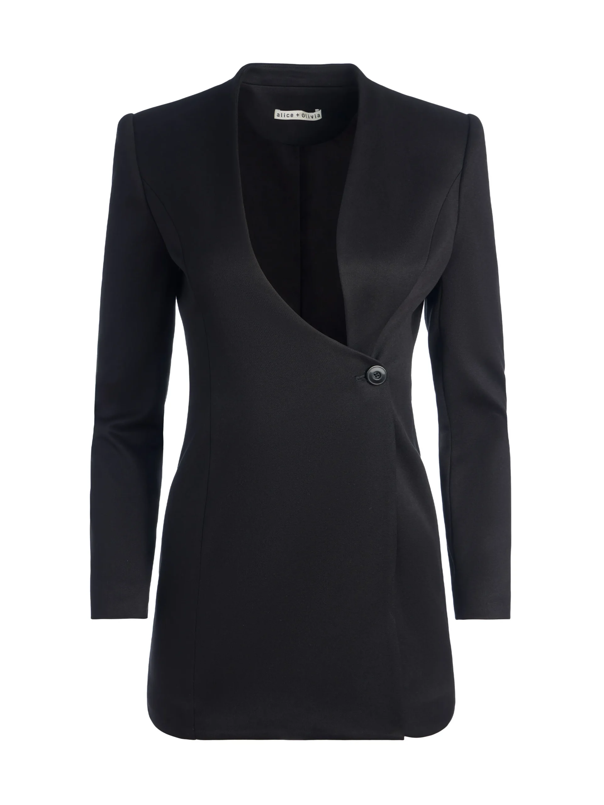 LUCIEN CURVED V-NECK FITTED BLAZER