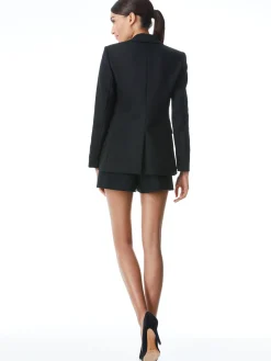 MACEY FITTED NOTCH COLLAR BLAZER + DONALD HIGH WAIST SHORT- BLACK