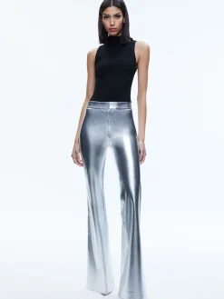 MACEY METALLIC VEGAN LEATHER BLAZER + LIVI METALLIC VEGAN LEATHER PANT