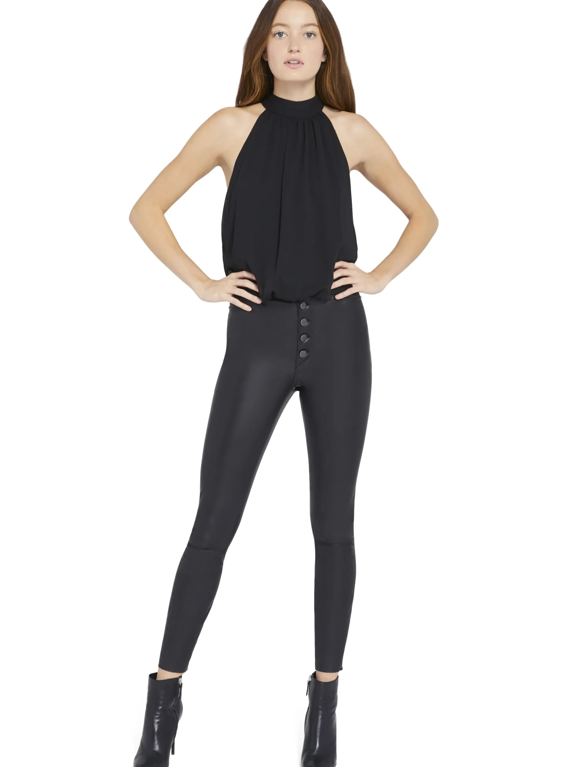 MARIS HALTER NECK GATHERED TOP