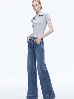 MARTHA METALLIC POLO CROP TOP