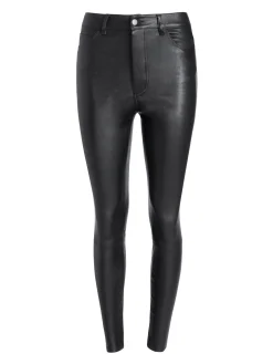MIKAH SINGLE BUTTON LEATHER PANT