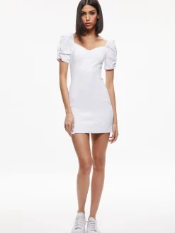 MIMI PUFF SLEEVE DENIM MINI DRESS