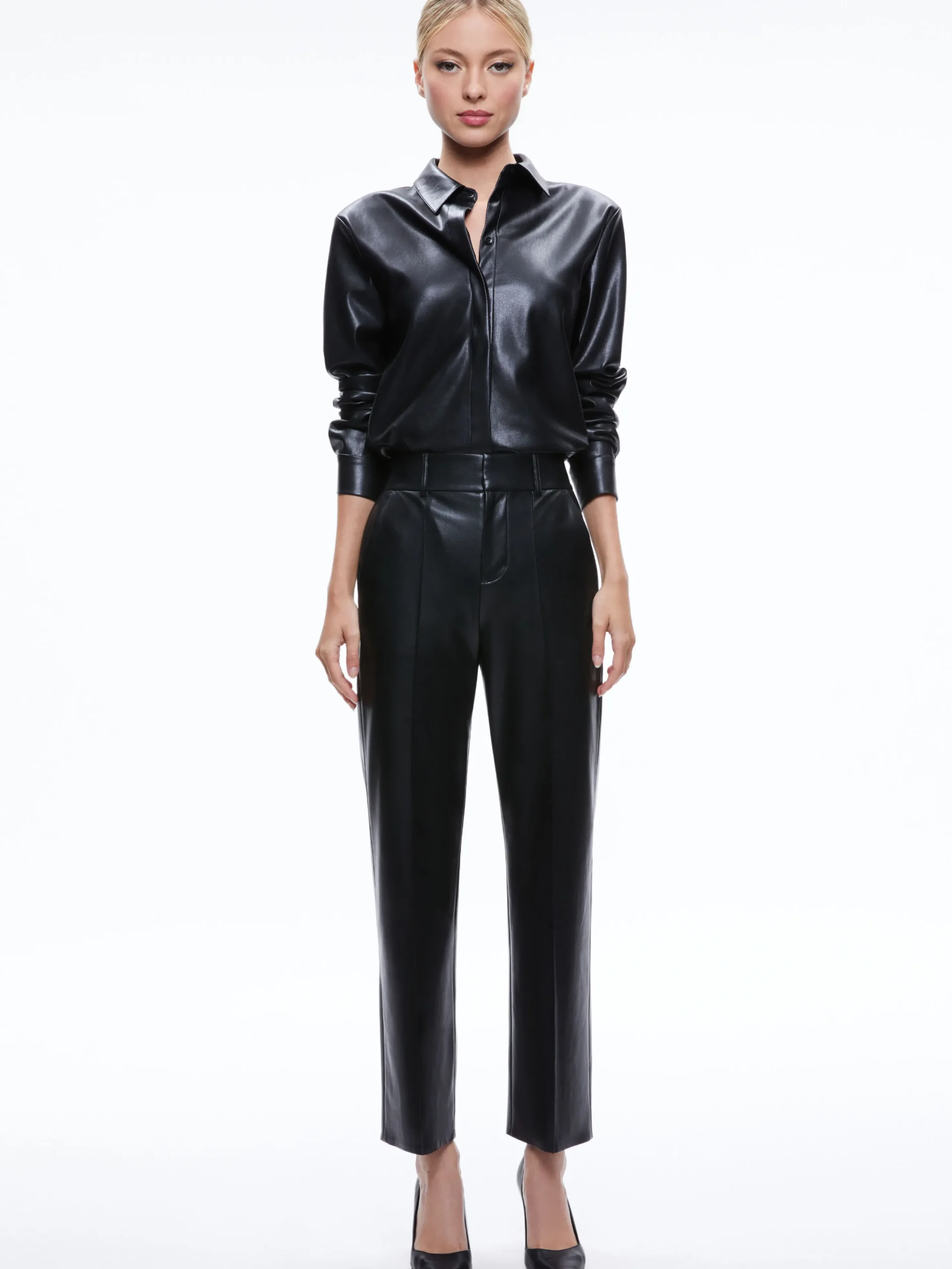 MING VEGAN LEATHER ANKLE PANT