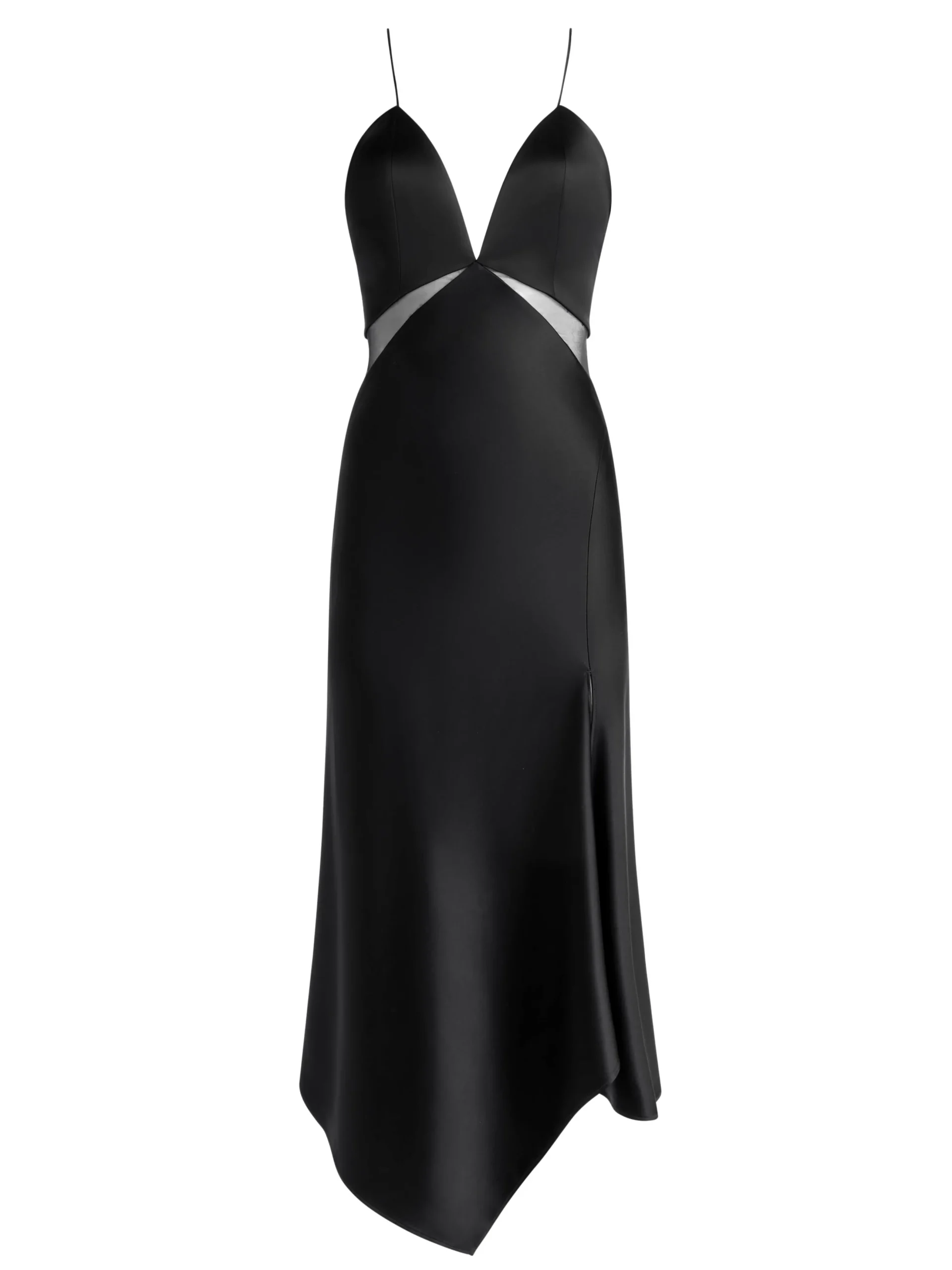 MORIAH SHEER CUTOUT MIDI DRESS