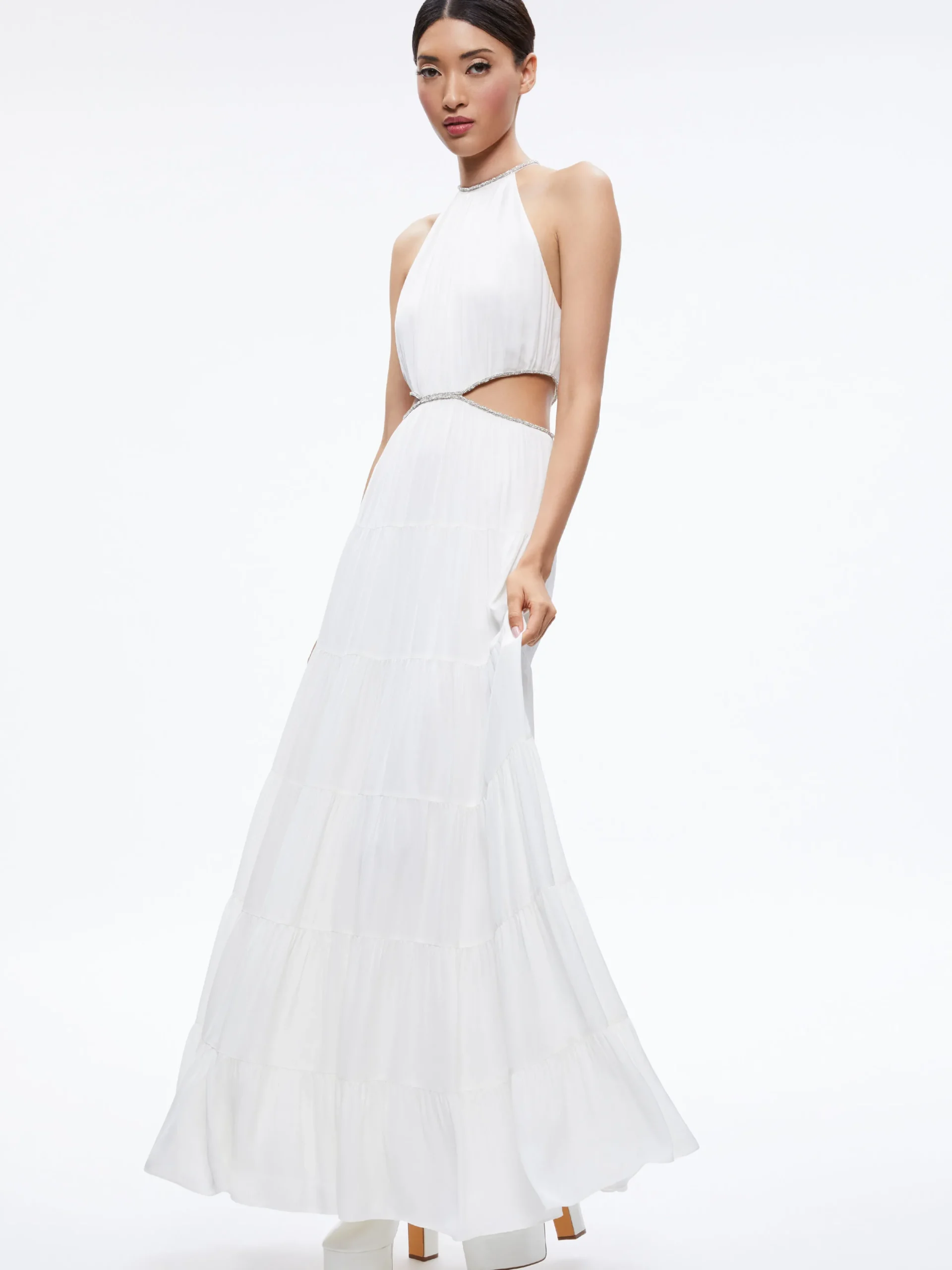 MYRTICE EMBELLISHED CUT OUT MAXI DRESS