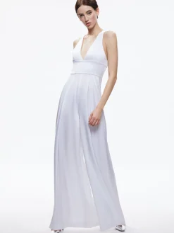 MYRTLE DEEP V-NECK WIDE LEG JUMPSUIT